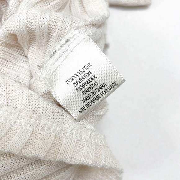 Self Esteem cream ribbed lace up long sleeve top - Picture 4 of 5